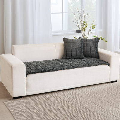 Housse de protection pour canapé pour animaux de compagnie - Housse de canapé lavable et antidérapante pour chiens - Résistant aux égratignures, bouclier de meuble multi-usage, coussin de rebord de fenêtre, coussin de chevet et tapis