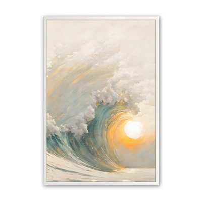 Motif de vagues dorées au coucher du soleil II