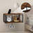 Masoom Floating Nightstand Wall Shelf, Wood Bedside Shelf Wall Mounted Nightstand Set Of 2, Floating Bedside Table For Bedroom, Living Room, Bathroom, Kitchen, Office (vintage Brown)