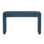 Table d'entrée avec finition en bois naturel, console au design cannelé, plateau ovale et 2 tiroirs pour entrée et salon (bleu marine)-1660312632