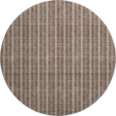 Premium Machine Washable Prisco Brown Rug
