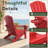 Cyani Folding Adirondack Chair With Cup Holder,HDPE Outdoor Chair With Comfort Ergonomic Seat For Patios,Lawn,Garden, Backyard Use-476871630-484979595