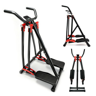Foldable Air Walking Elliptical Machine - Low-Impact Cardio Cross Trainer for Home Gym, Black