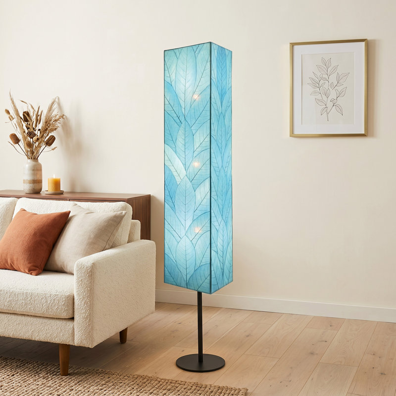 72'' Black Column Floor Lamp