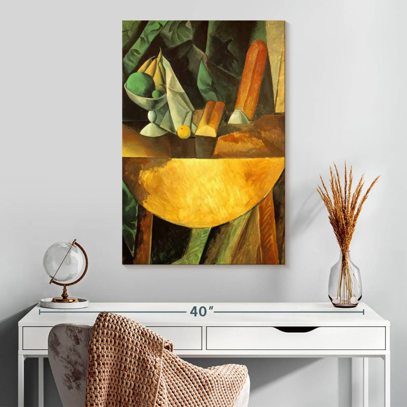 Avery Bread And Fruit Dish On A Table, 30" H x 20" W