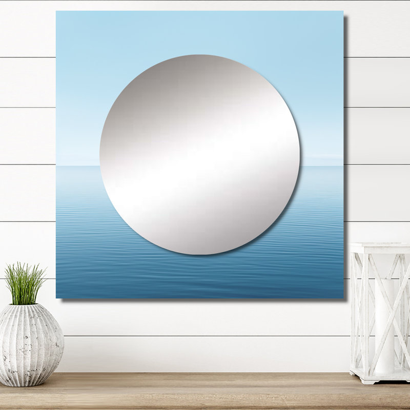 Horades - Grand miroir mural carré minimaliste pour chambre à coucher, 36 po x 36 po
