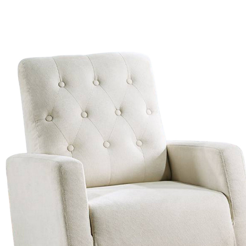Chaise berçante Zahiya, Beige, Naturel
