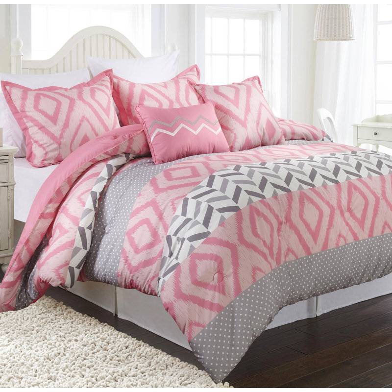  5 Piece Reversible Comforter Set, Full/Double