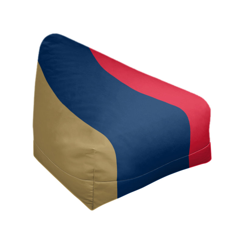 Bean Bag Cover, 2" x 27" x 30", Gold/Navy Blue/Red