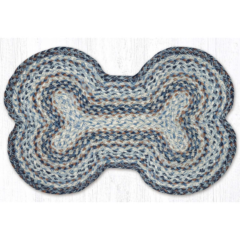  DB-9-119 Denim Large Dog Bone 18"x28", Novelty 1'6" x 2'4"