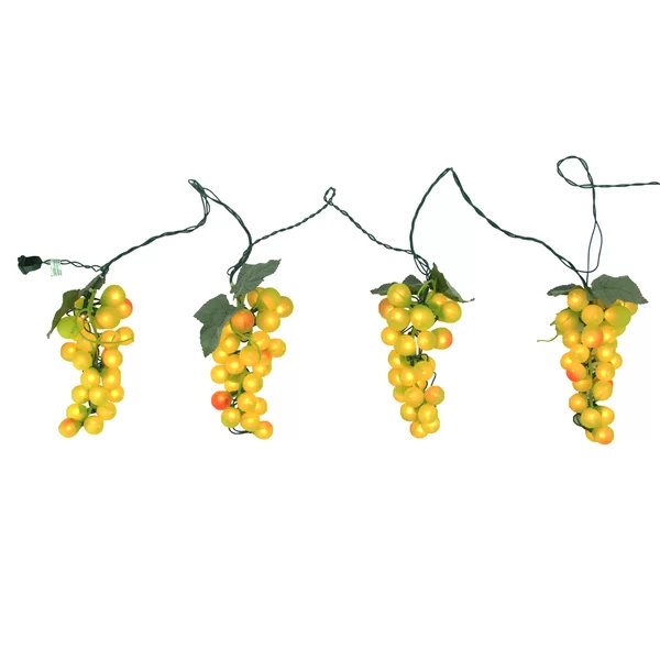 100-Count Winery Grape Patio Christmas Light Set 5ft Green Wire Northlight Seasonal Shade 