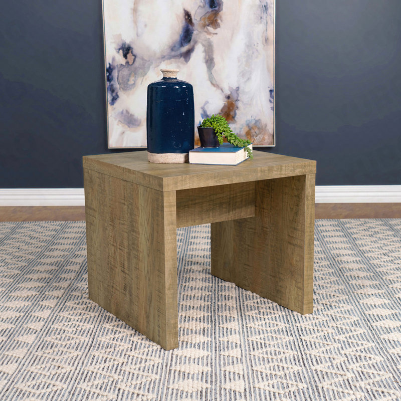 Table de bout carrée en bois d'ingénierie Mango