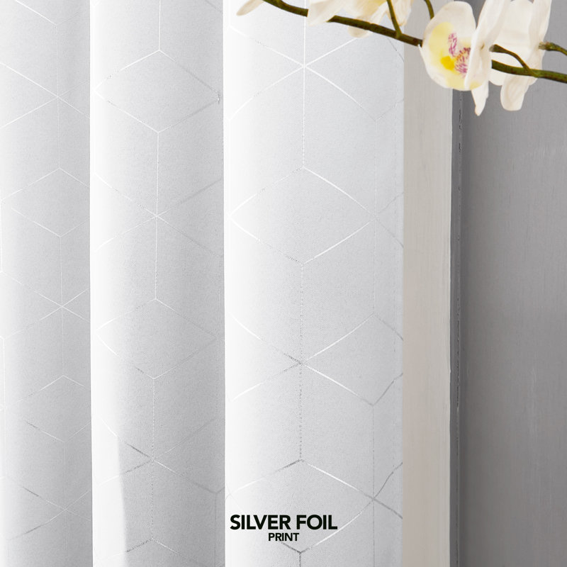 Bost Room Darkening Thermal Curtains, Width 132 x Drop 229 cm, Greyish White