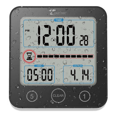 Cheap Bathroom Digital Clock Waterproof Temperature & Humidity