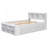 Bed with Side Bookcase, Drawers