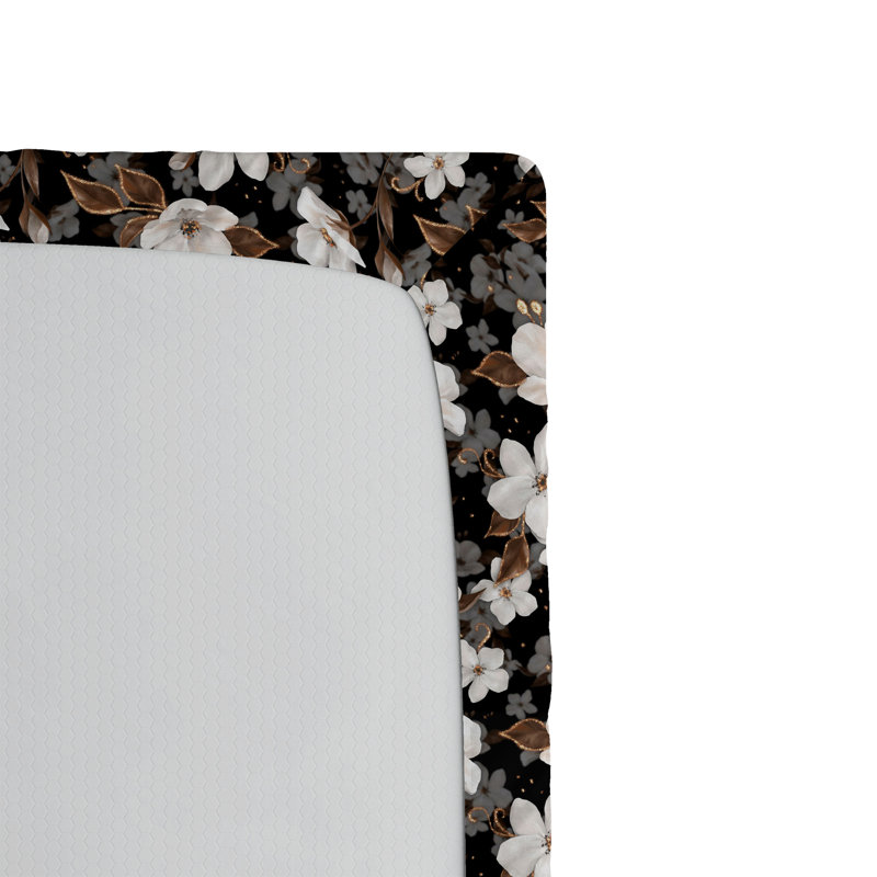 Drap-housse à motif de fleurs de la nuit Ambesonne
