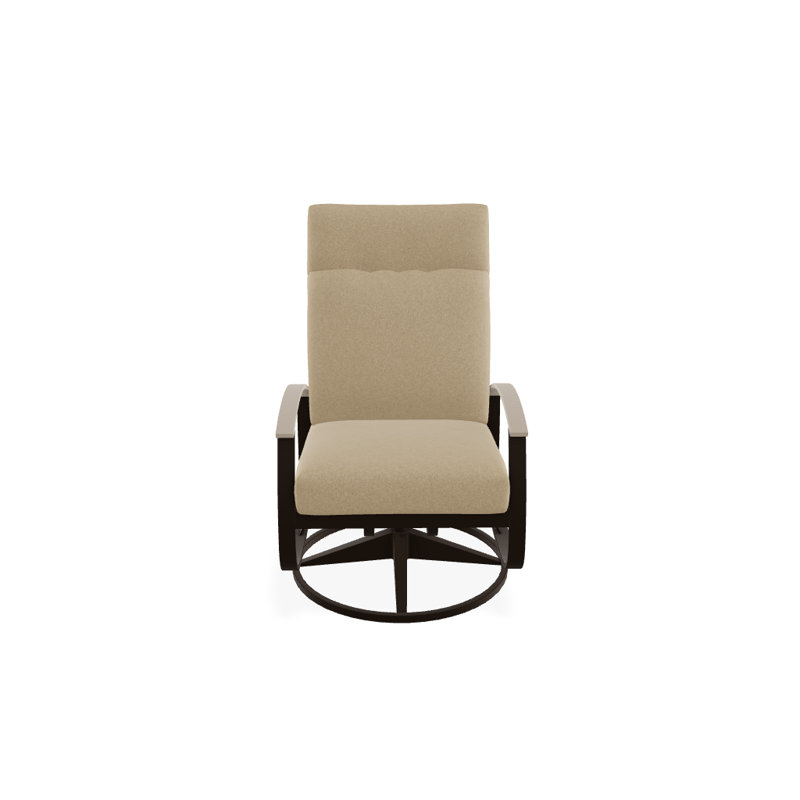 Belle Isle Outdoor Swivel Lounge Chair, Mineral Blue, Desert P60, Textured Kona