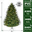 Centerville Pine Lighted Artificial Pine Christmas Tree-2018660463