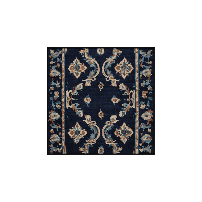 Machine Washable Gray Area Rug, Square 7'