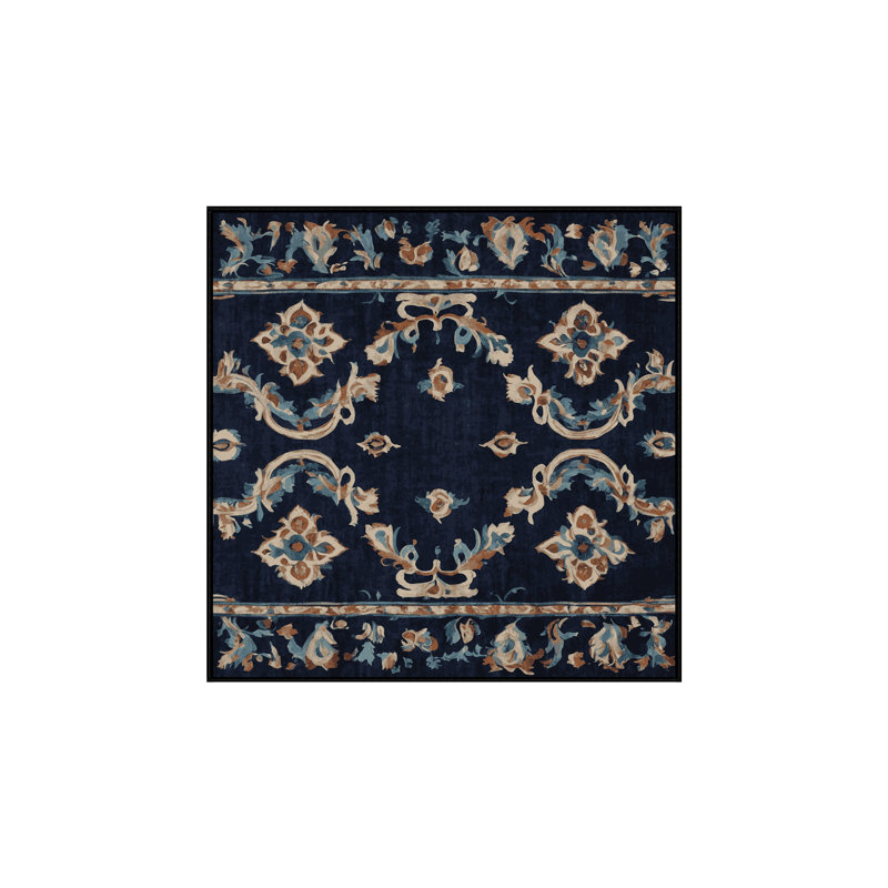 Tapis gris lavable à la machine, Carré 7 pi