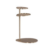 Dusty Bronze 17" Wide Sculptural Metal Accent Table