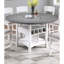 Table de salle à manger à hauteur de comptoir blanche / grise 1Pc-1698369880