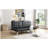sofa bed black pvc