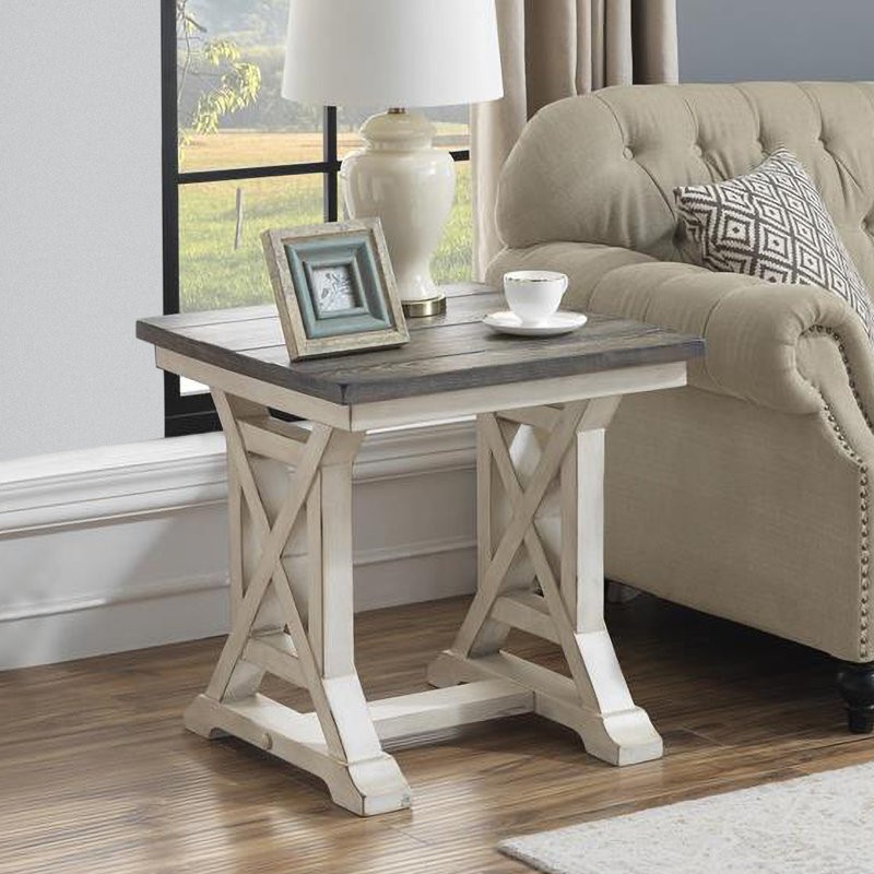 Brenai End Table, Cream