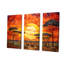 Savannah coucher de soleil en safari africain dans les teintes 2 - décoration murale mosaïque bohème-397728216-397728215