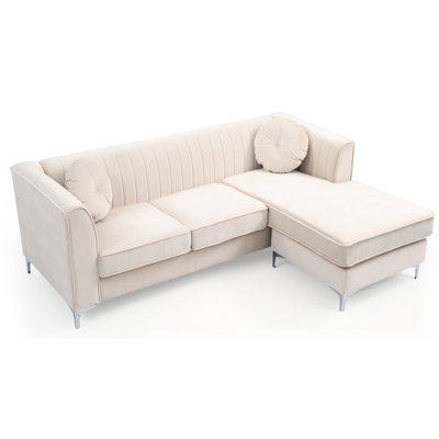 Delray 75in Sofa, Ivory