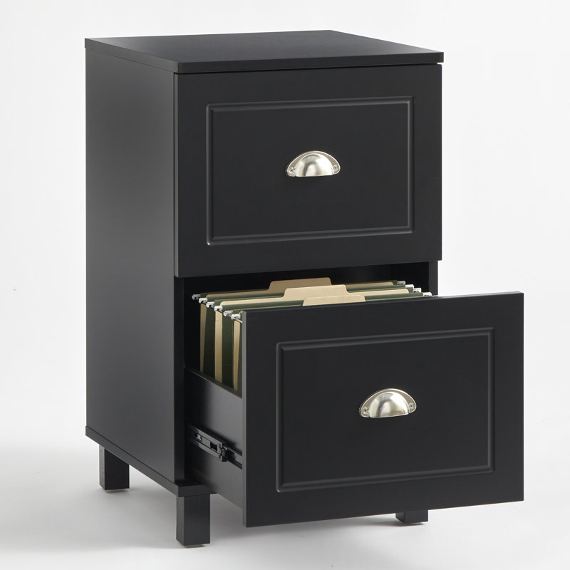 Brodan 15.75 " Wide 2 Vertical Filing Cabinet, Black