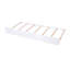 Lit plateforme double avec rangement et tablettes gigognes, blanc