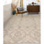Tapis ivoire et gris noué à la main de haute qualité