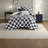 Hypoallergenic Polyester Bedding Sets, Contemporary Checkered Design For Home