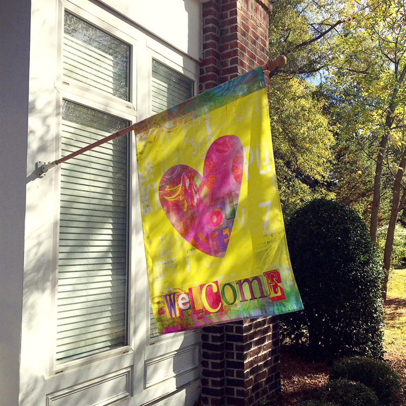 Double Sided 40'' H x 28'' W Polyester Valentine's Day House Flag