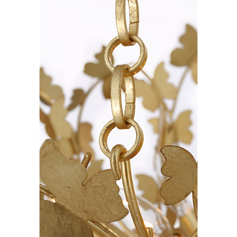 Julie Neill 8 - Light Chandelier, Gild