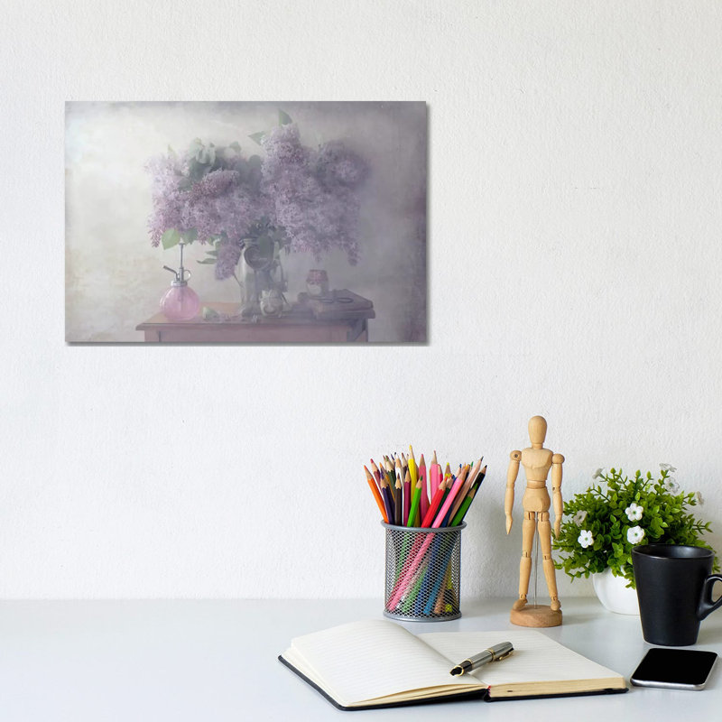 Sweet Lilacs by Delphine Devos - Gallery-Wrapped Canvas Giclée on Canvas, Wrapped Canvas, 20.32 cm H x 30.48 cm W