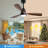 48 Inch Low Profile Ceiling Fan DC 3 Solid Wood Fan Blade Noiseless Reversible Motor Remote Control With Light-121071294-121071292