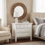 Table de chevet avec 4 tiroirs de rangement Georgina - Blanc antique-629878109