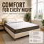 Matelas à ressorts ensachés de 6 pouces pour lit simple, fermeté moyenne, livré dans une boîte avec isolation des mouvements