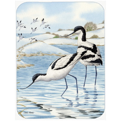 Pooja Highland Dunes Avocets Glass Cutting Board