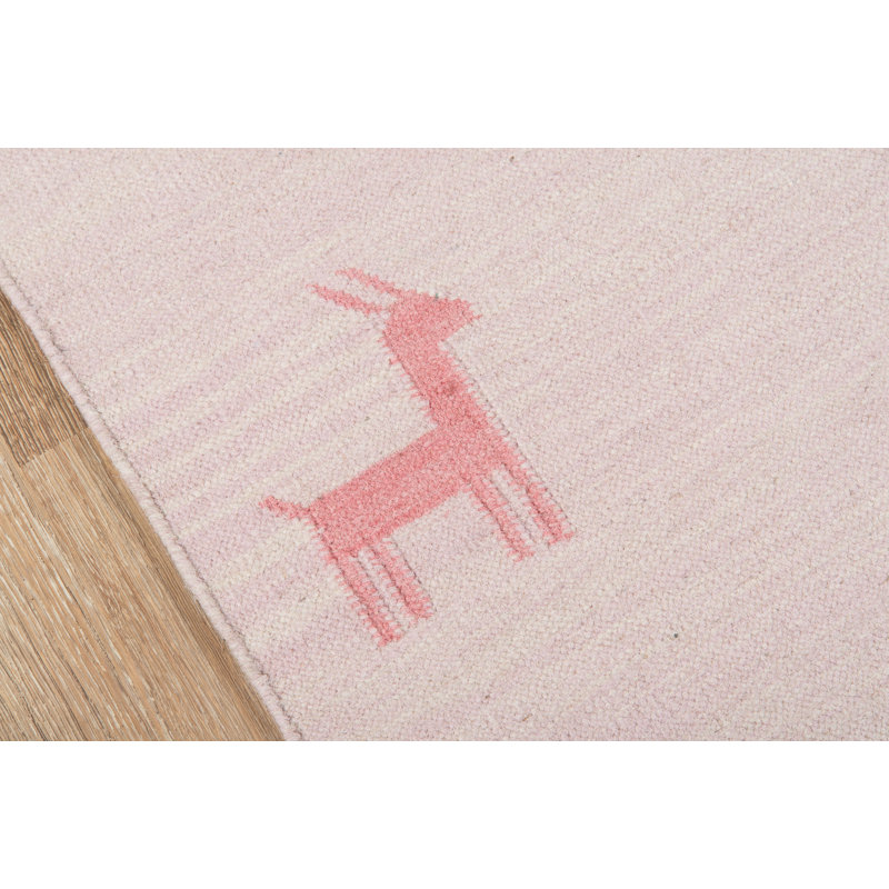 Thompson Wool Area Rug in Pink, Rectangle 7'6" X 9'6"