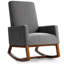 Fauteuil rembourré à dossier haut avec poches latérales Rocking-1449574387
