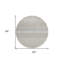 Tapis ivoire rond 8 po