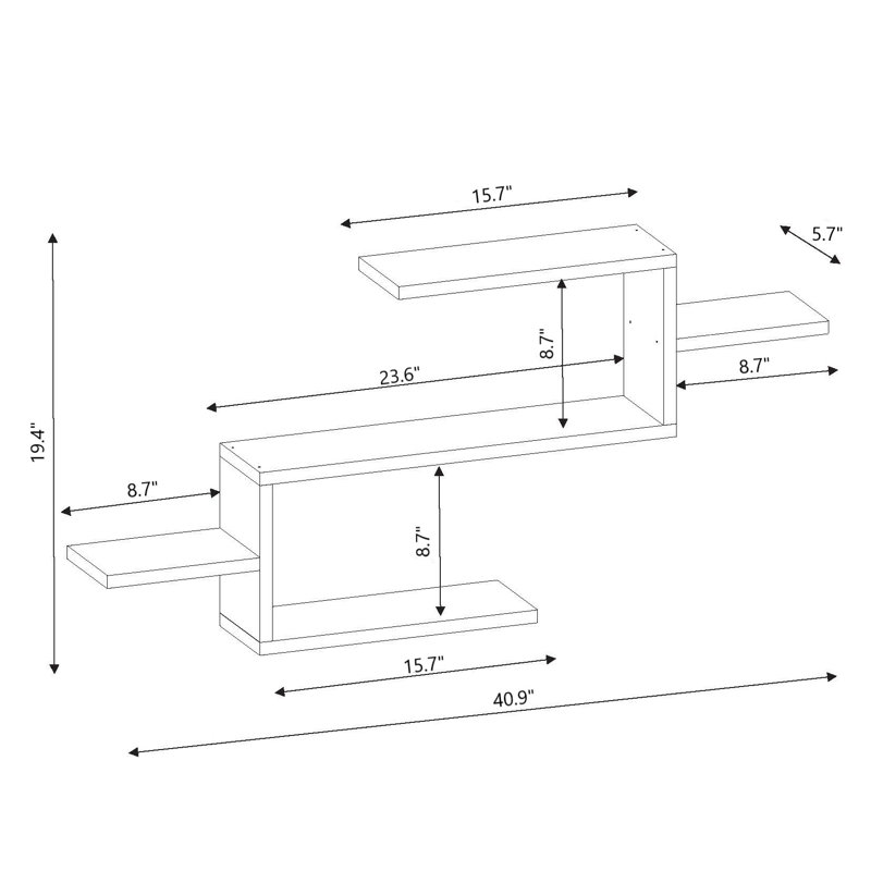 Janini 5 Piece Floating Shelf