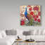 «Peacock Decor Red», impression sur toile tendue-31871454