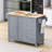 Draden 3 Drawers Rolling Mobile Kitchen Island With Wood Top-1378852404