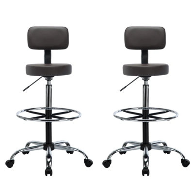 Lamprini Backed Adjustable Height Ergonomic Active Stool