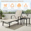 Table d'appoint d'extérieur en aluminium pour patio, piscine et jardin