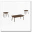 Ensemble de 3 tables basses Mid-Century en noyer-683934908